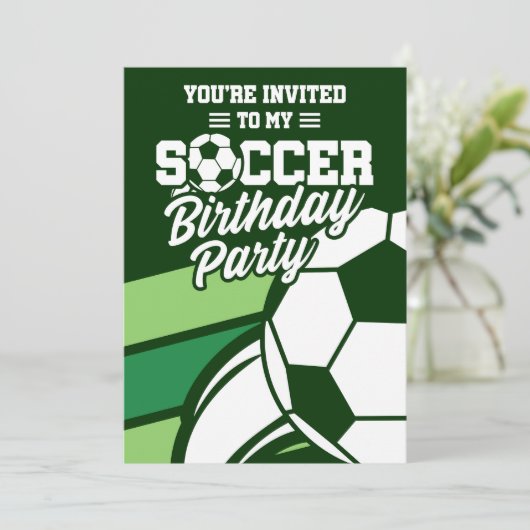  uitnodiging van de Kinder voetbalpartij (Staand voorkant)