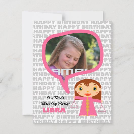 Uitnodiging van de Kinder Webpartij met foto (Voorkant)