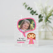 Uitnodiging van de Kinder Webpartij met foto (Staand voorkant)