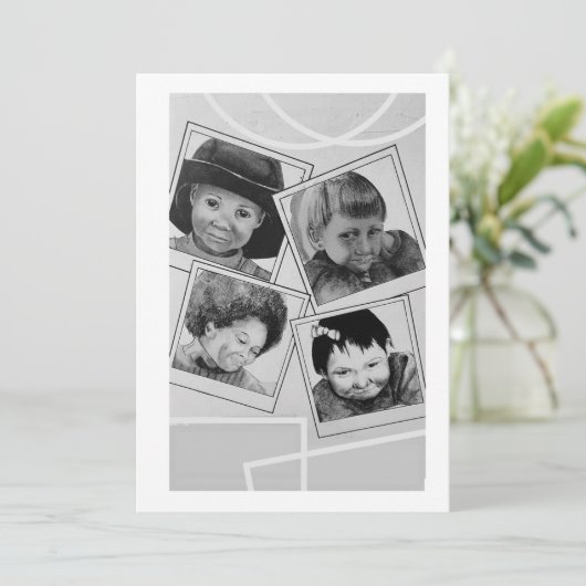 Uitnodiging van de kinderpartij (Staand voorkant)