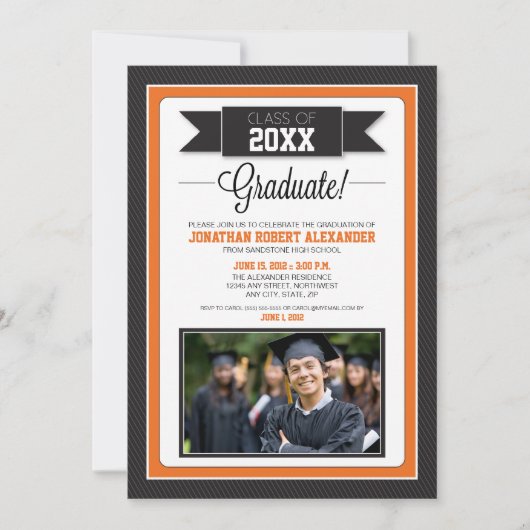 Uitnodiging van de Klassieke Graduation Partij (or (Voorkant)