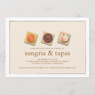 Uitnodiging van de kleine bites Trio Sangria & Tap