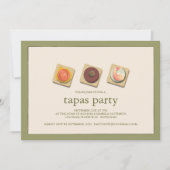 Uitnodiging van de kleine Bites Trio Tapas Party (Voorkant)