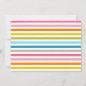 uitnodiging van de kleurrijke partij van Birthday (Achterkant)