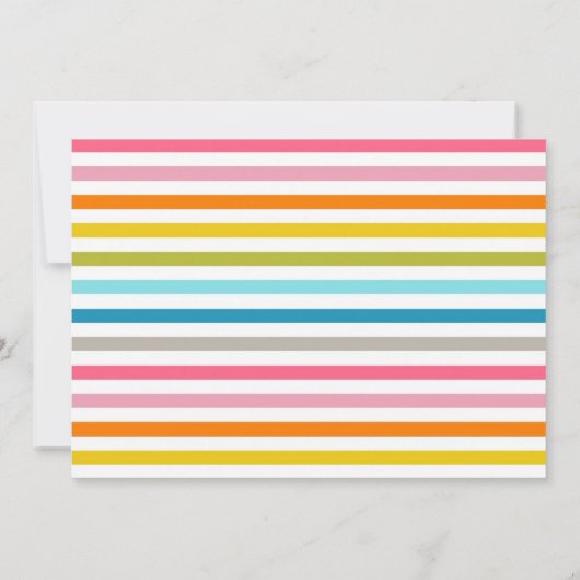 uitnodiging van de kleurrijke partij van Birthday (Achterkant)