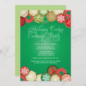 Uitnodiging van de Koekjespartij van de feestdag (Voorkant / Achterkant)