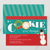 Uitnodiging van de Koekjespartij van de feestdag (Voorkant / Achterkant)
