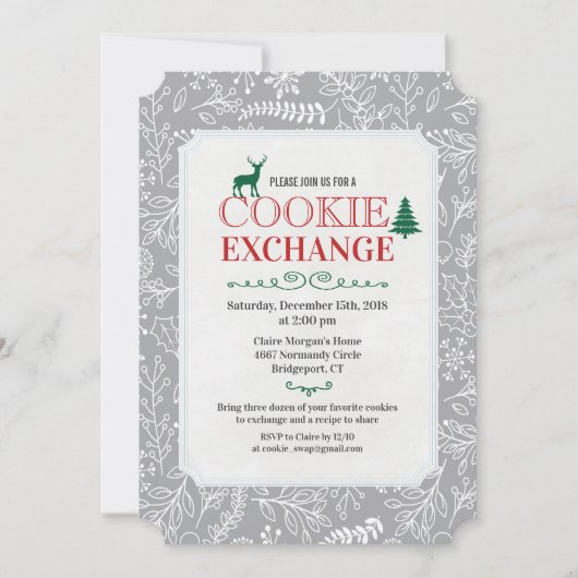 Uitnodiging van de Koekjespartij van de Vakantie v (Voorkant)