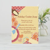 Uitnodiging van de Koekjesuitwisseling van de fees (Staand voorkant)