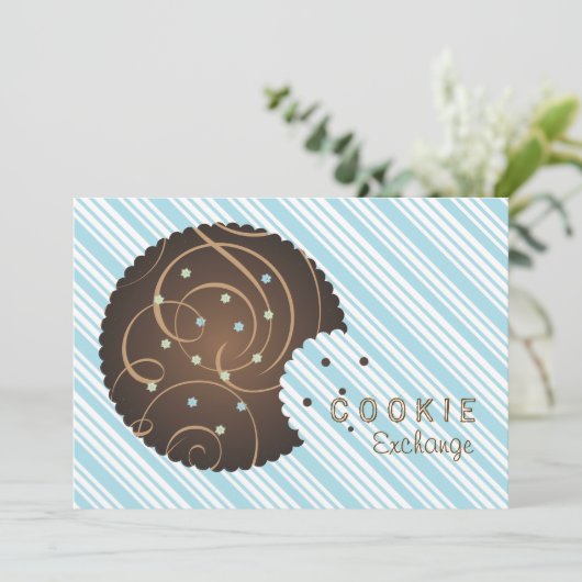 Uitnodiging van de Koekjesuitwisseling van de fees (Staand voorkant)
