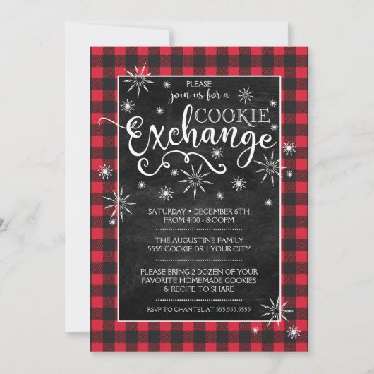 Uitnodiging van de Koekjesuitwisseling van de fees (Voorkant)