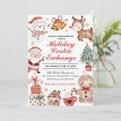 Uitnodiging van de Koekjesuitwisseling van de fees (Staand voorkant)