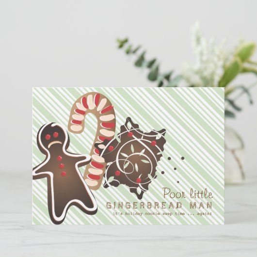 Uitnodiging van de Koekjesuitwisseling van de fees (Staand voorkant)