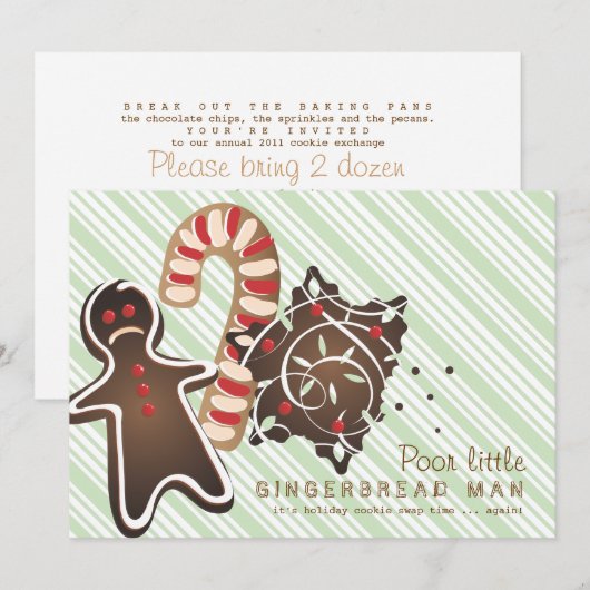 Uitnodiging van de Koekjesuitwisseling van de fees (Voorkant / Achterkant)