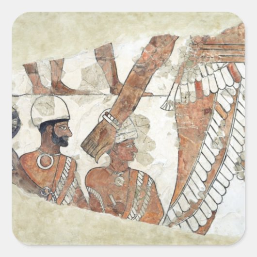 Uitnodiging van de koning door de godin Ishtar Vierkante Sticker (Voorkant)