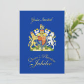 Uitnodiging van de koningin Platnium Jubilee Party (Staand voorkant)
