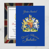 Uitnodiging van de koningin Platnium Jubilee Party (Voorkant / Achterkant)