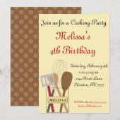 Uitnodiging van de kookpartij (Voorkant / Achterkant)