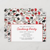 Uitnodiging van de kookpartij - Glamor Kitchen (Voorkant / Achterkant)