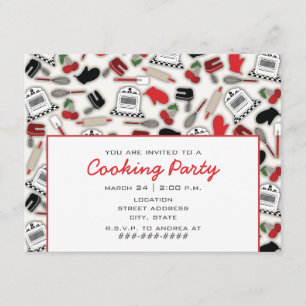 Uitnodiging van de kookpartij -  Glamor Kitchen