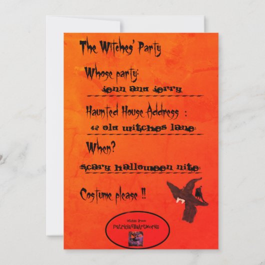 Uitnodiging van de kunstenaar om een getuige van H (Achterkant)