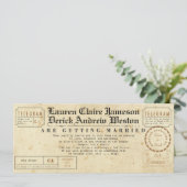 Uitnodiging van de Lengte van Telegram Tea (Staand voorkant)