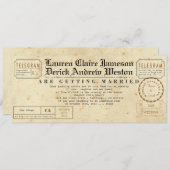 Uitnodiging van de Lengte van Telegram Tea (Voorkant / Achterkant)