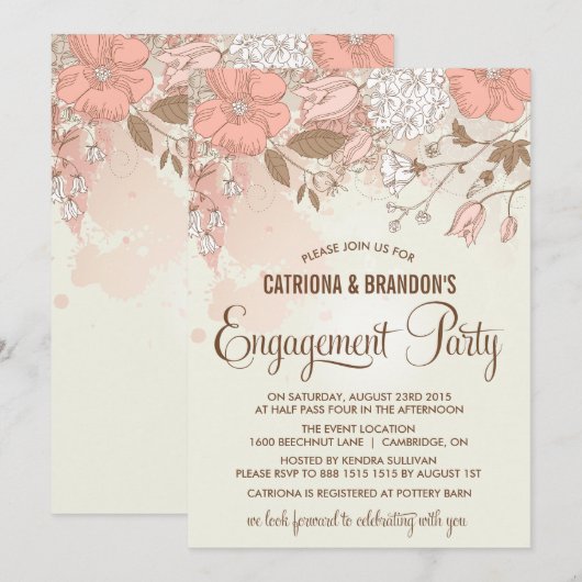 Uitnodiging van de Lente-blowerende partij (Voorkant / Achterkant)