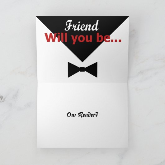 Uitnodiging van de lezer met rode strepen (Binnen)