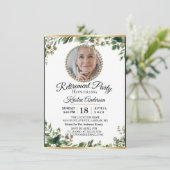 Uitnodiging van de Luxe Eucalyptus Retirement Part (Staand voorkant)