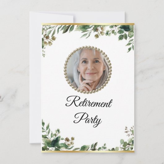 Uitnodiging van de Luxe Eucalyptus Retirement Part (Achterkant)
