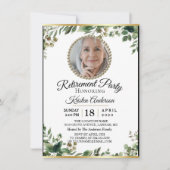 Uitnodiging van de Luxe Eucalyptus Retirement Part (Voorkant)