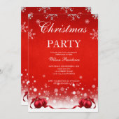 uitnodiging van de luxe kerstpartij; (Voorkant / Achterkant)