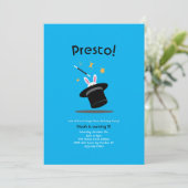 Uitnodiging van de Magic Birthday Party - Vliegend (Staand voorkant)