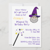 Uitnodiging van de Magic Thema Birthday Party van  (Voorkant)