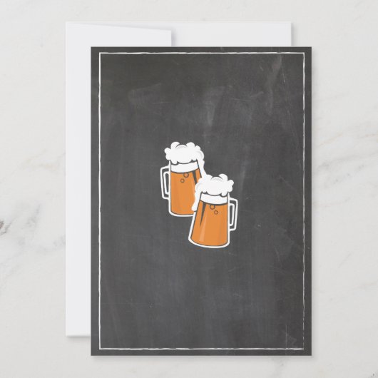 Uitnodiging van de Mannen partij BBQ Beers Birthda (Achterkant)