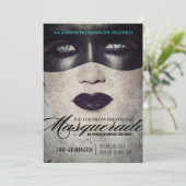 Uitnodiging van de Masquerade Party (Staand voorkant)