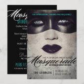 Uitnodiging van de Masquerade Party (Voorkant / Achterkant)