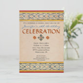 Uitnodiging van de mediterrane partij - Handschild (Staand voorkant)