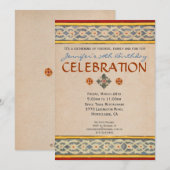 Uitnodiging van de mediterrane partij - Handschild (Voorkant / Achterkant)