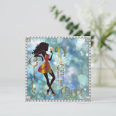 Uitnodiging van de Meisjespartij in de nacht van d (Staand voorkant)