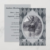 uitnodiging van de memoria (Voorkant / Achterkant)