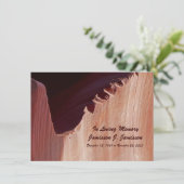 Uitnodiging van de Memorial Service Canyon Crosscu (Staand voorkant)