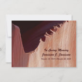 Uitnodiging van de Memorial Service Canyon Crosscu (Voorkant)