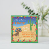 Uitnodiging van de Mexicaanse Fiesta Party van Chi (Staand voorkant)