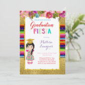 uitnodiging van de Mexicaanse Graduation Party Fie (Staand voorkant)