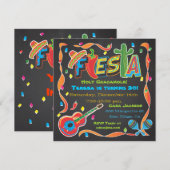Uitnodiging van de Mexicaanse partij Fiesta op het (Voorkant / Achterkant)