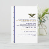 Uitnodiging van de militaire aftredingspartij (Staand voorkant)