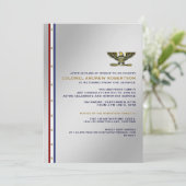 Uitnodiging van de militaire aftredingspartij (Staand voorkant)