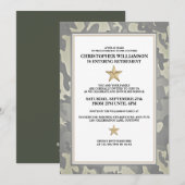 Uitnodiging van de militaire aftredingspartij (Voorkant / Achterkant)